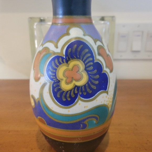 HAND PAINTED, Gouda Holland Vintage Vase, Art Nouveau - Picture 2 of 5